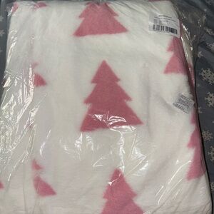 Rachel Zoe Faux Fur Pink Pastel Christmas Tree Blanket 50x70